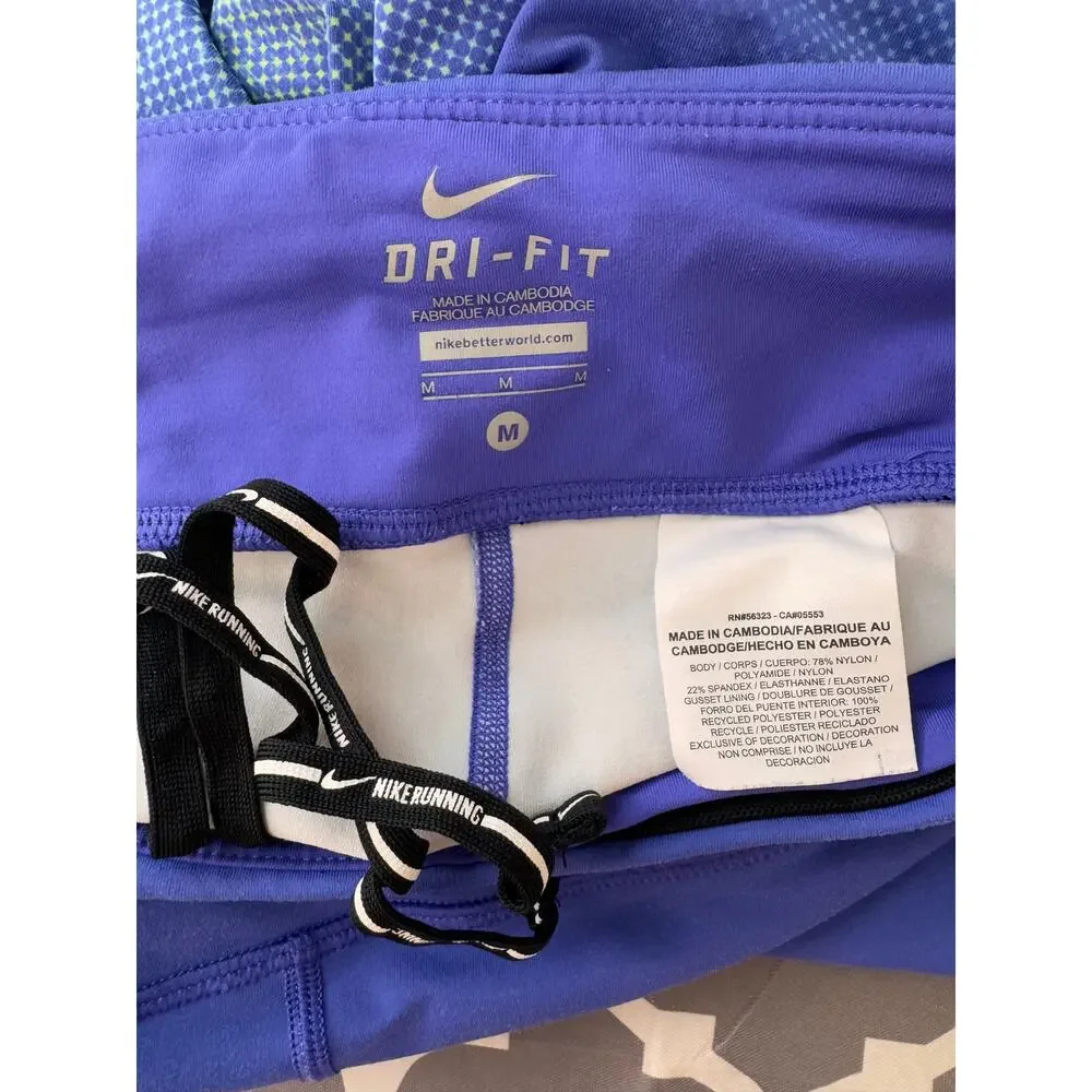 New NIKE Women's Blue Epiclux Forever Gradient Tights Size M